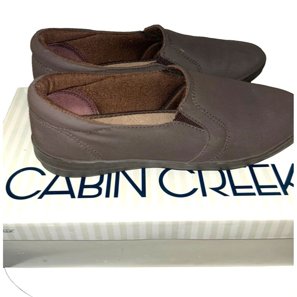 Cabin Creek Women’s Vintage Slip-On Loafer size 9 Chocolate Brown Fabric